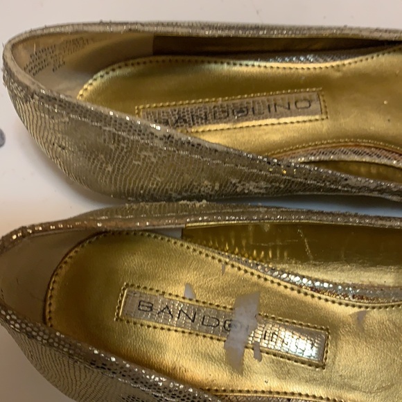 BANDOLINO GOLD Metallic Glitter BALLET FLATS SHOES SZ 6 M NEW NO BOX - Picture 8 of 10